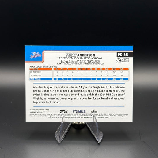 Ethan Anderson - 2025 Topps Pro Debut Autograph #PD-68