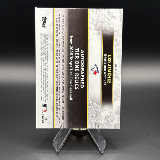 Leo Jimenez (128/199) - 2025 Topps Tier One Autographed Tier One Relic #AT1R-LJ