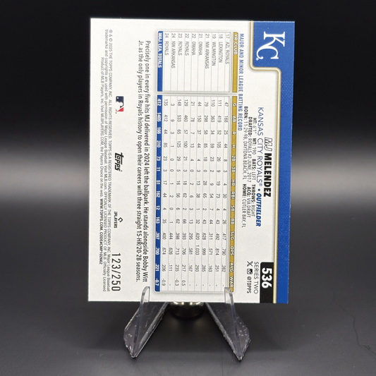 MJ Melendez (Purple Holo Foil 123/250)- 2025 Topps Series 2 #536