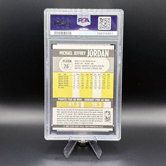 Michael Jordan - PSA 7 Near Mint - 1990 Fleer #26