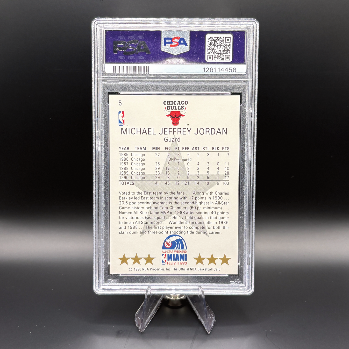 Michael Jordan - PSA 8 Near Mint-Mint - 1990 Hoops #5