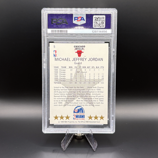 Michael Jordan - PSA 8 Near Mint-Mint - 1990 Hoops #5