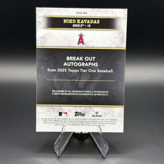 Niko Kavadas (059/299) - 2025 Topps Tier One Break Out Autograph #BOA-NK