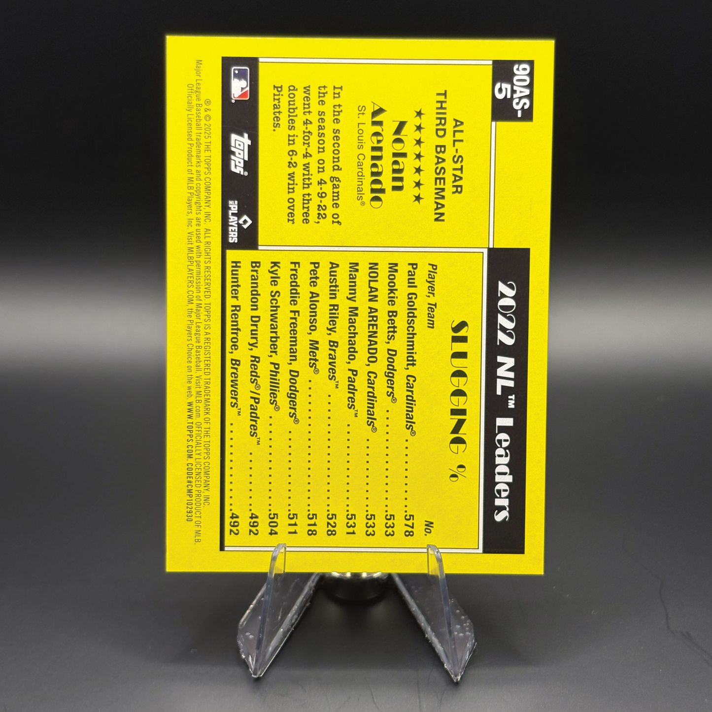 Nolan Arenado (Gold Crackle Foil 40/50) - 2025 Topps Series 2 1990 All-Star #90AS-5