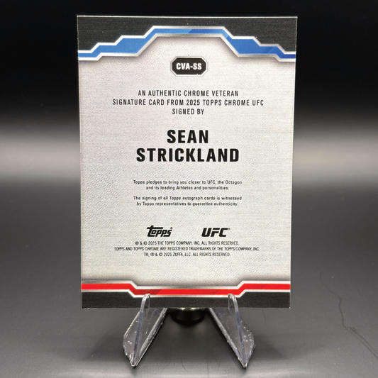 Sean Strickland (Gold Sapphire 47/50) - 2025 Topps Chrome UFC Veteran Autographs #CVA-SS
