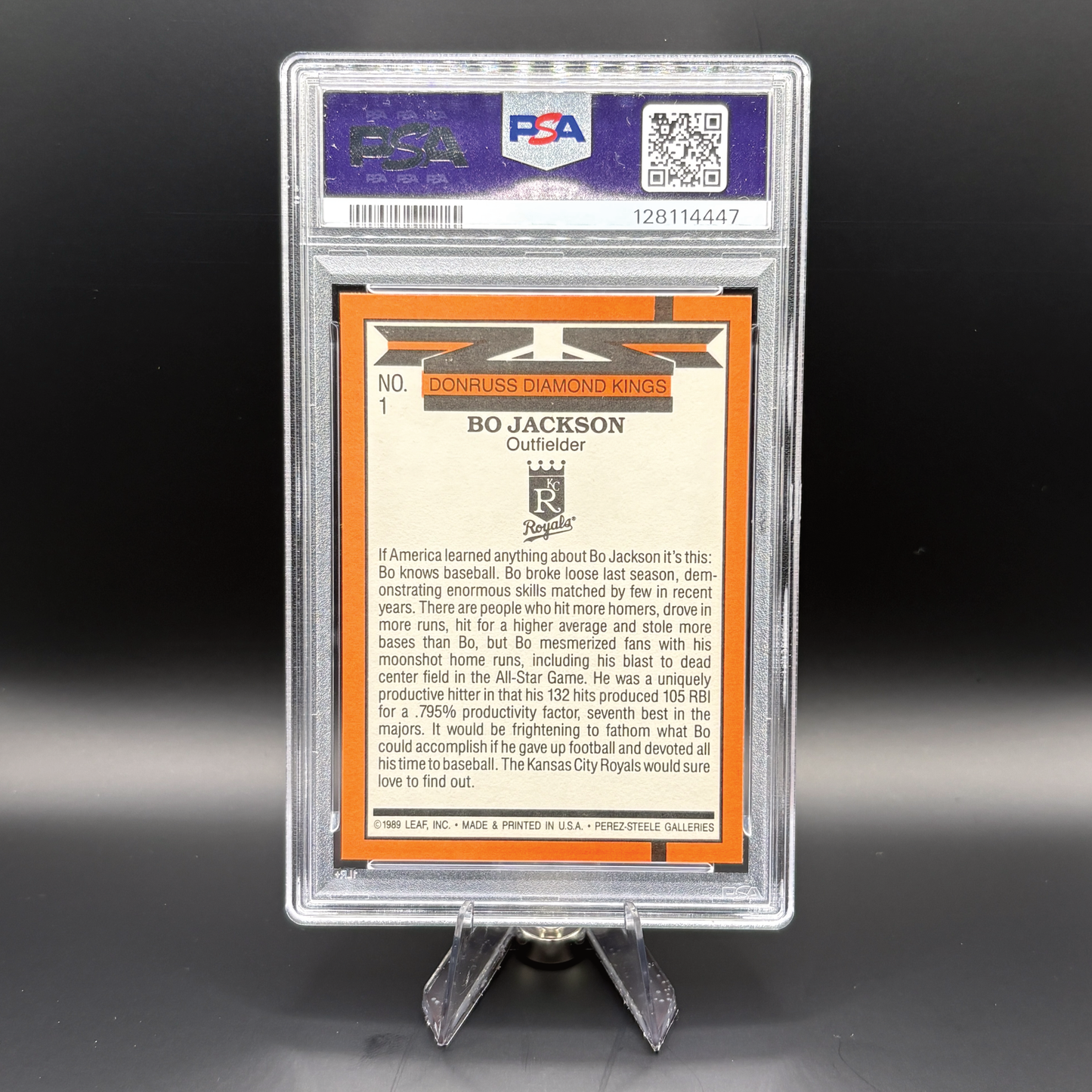 Bo Jackson (Diamond Kings) - PSA 6 Near Excellent-Mint - 1990 Donruss #1