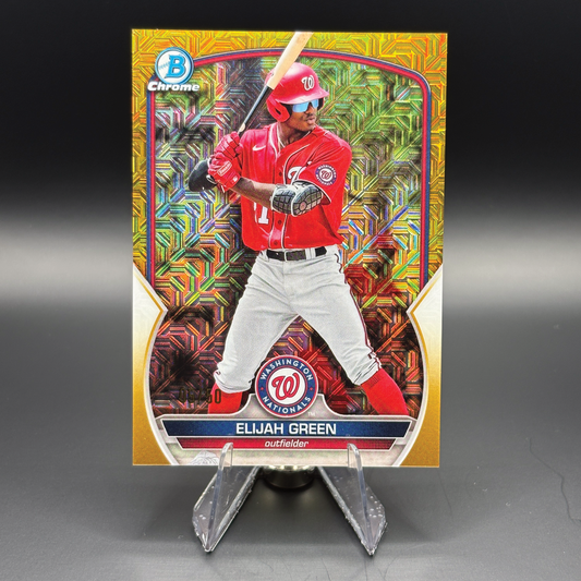 Elijah Green (Mega Box Mojo Gold 5/50) - 2025 Bowman Chrome Prospects #BCP-23