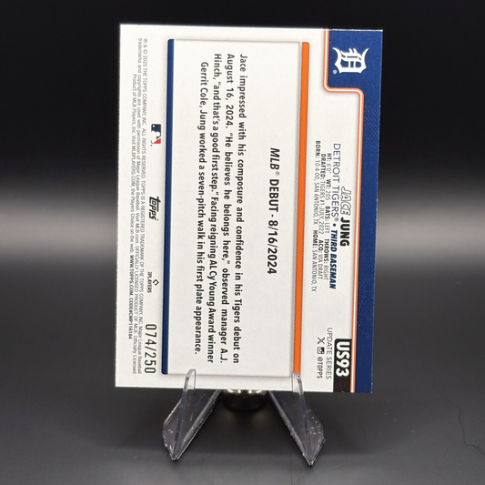 Jace Jung (Purple Rainbow Foil 74/250)- 2025 Topps Update #US93