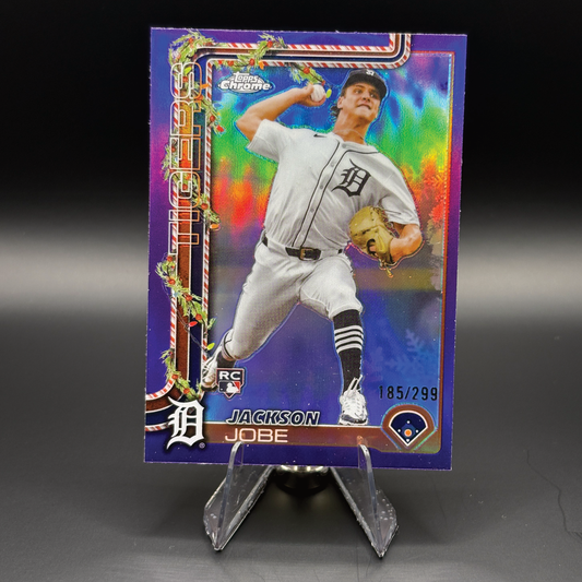 Jackson Jobe (Purple 185/199) - 2025 Topps Holiday Chrome #HC160