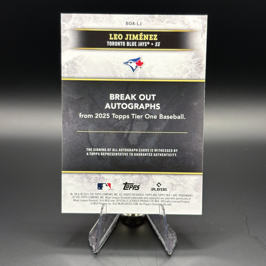 Leo Jimenez (Blue Foil 69/99) - 2025 Topps Tier One Break Out Autograph #BOA-LJ