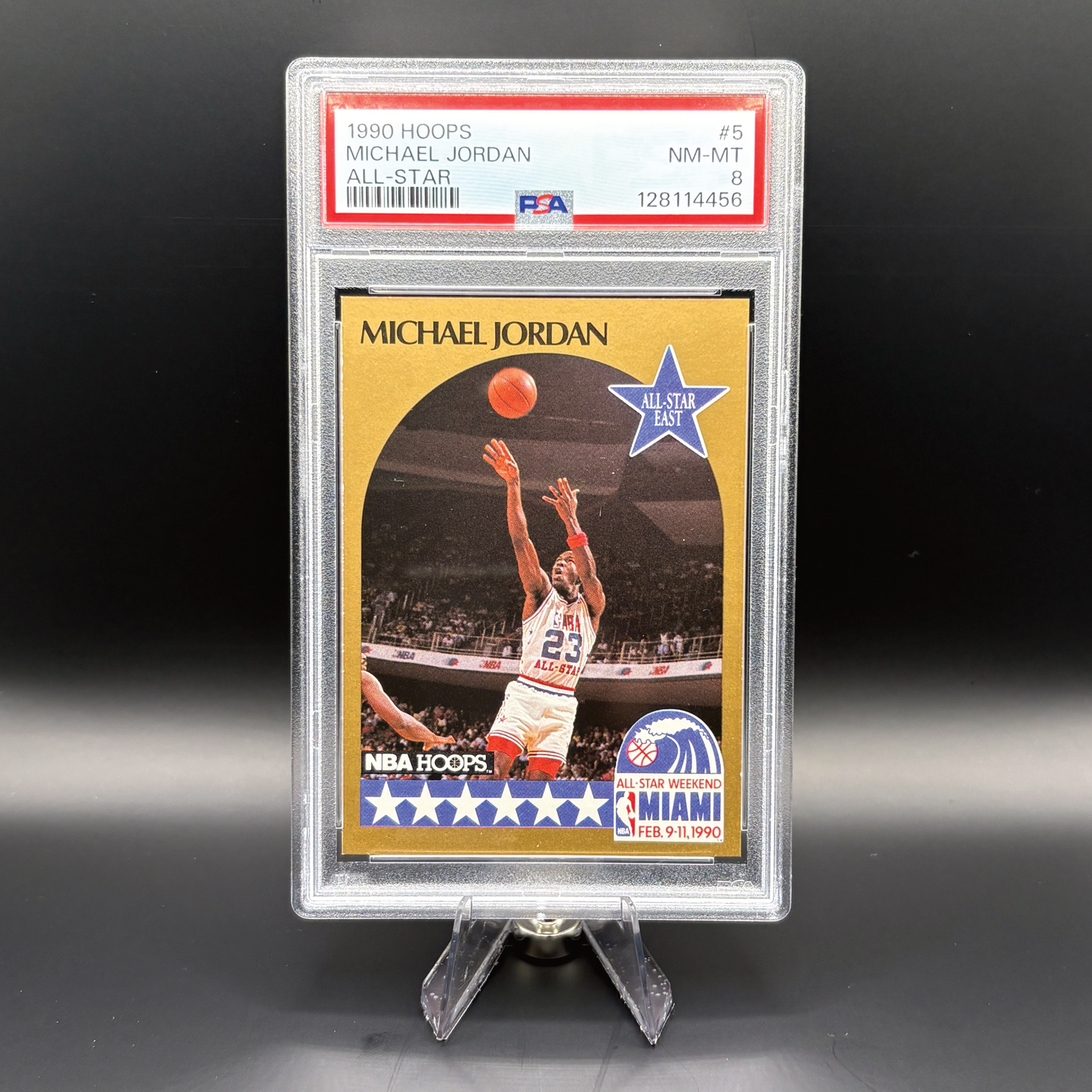Michael Jordan - PSA 8 Near Mint-Mint - 1990 Hoops #5