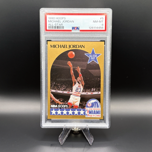 Michael Jordan - PSA 8 Near Mint-Mint - 1990 Hoops #5