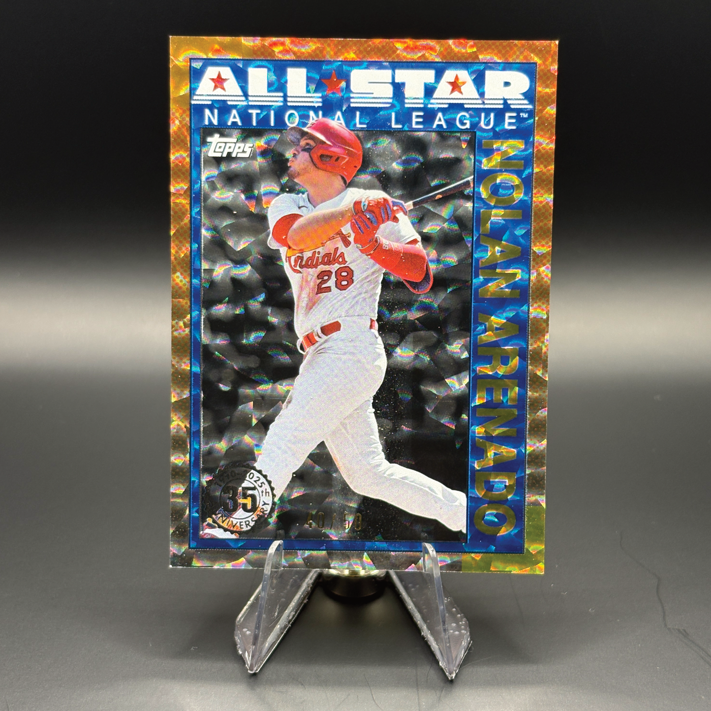 Nolan Arenado (Gold Crackle Foil 40/50) - 2025 Topps Series 2 1990 All-Star #90AS-5