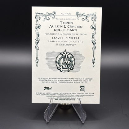 Ozzie Smith (Orange Foil 11/25) - 2025 Topps Allen and Ginter Relic #AGR-OS