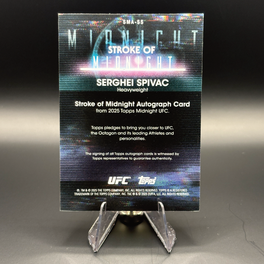 Serghei Spivac - 2025 Topps Midnight UFC Stroke of Midnight Autograph #SMA-SS