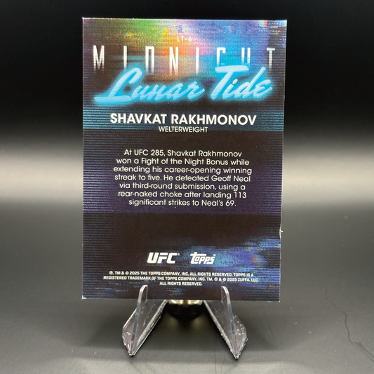 Shavkat Rakhmonov (Dusk 36/75) - 2025 Topps Midnight Lunar Tide #LT-6