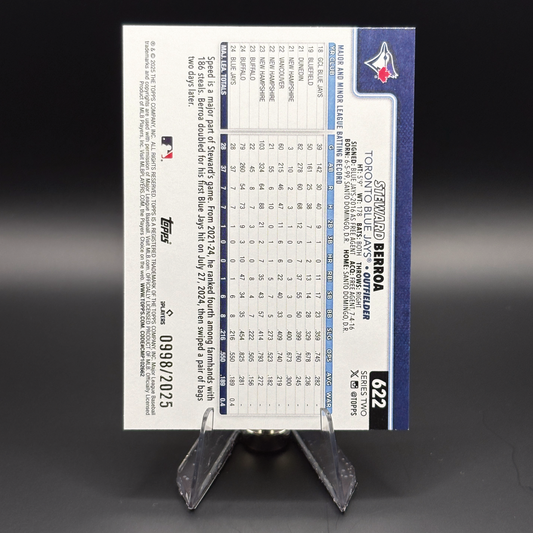 Steward Berroa (Gold 998/2025) - 2025 Topps Series 2 #622