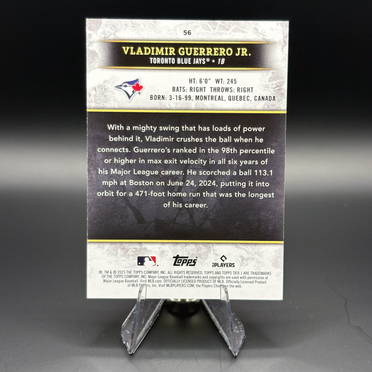 Vladimir Guerrero Jr. (Silver Foil 91/99) - 2025 Topps Tier One #56